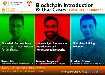 Blockchain Chamber Of Commerce, USA & Snapper Future Tech team to conduct a Webinar on Blockchain Intro and Use Cases. - Snapperbuzz