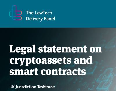 Legal statement on cryptoassets and smart contracts